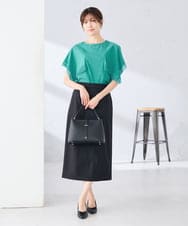 K2HGD28059 a.v.v(アー・ヴェ・ヴェ) 【洗える】ストレッチナロースカート グレージュ