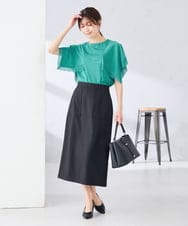 K2HGD28059 a.v.v(アー・ヴェ・ヴェ) 【洗える】ストレッチナロースカート グレージュ