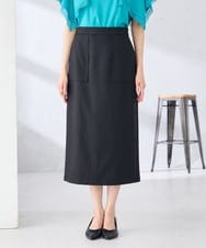 K2HGD28059 a.v.v(アー・ヴェ・ヴェ) 【洗える】ストレッチナロースカート グレージュ