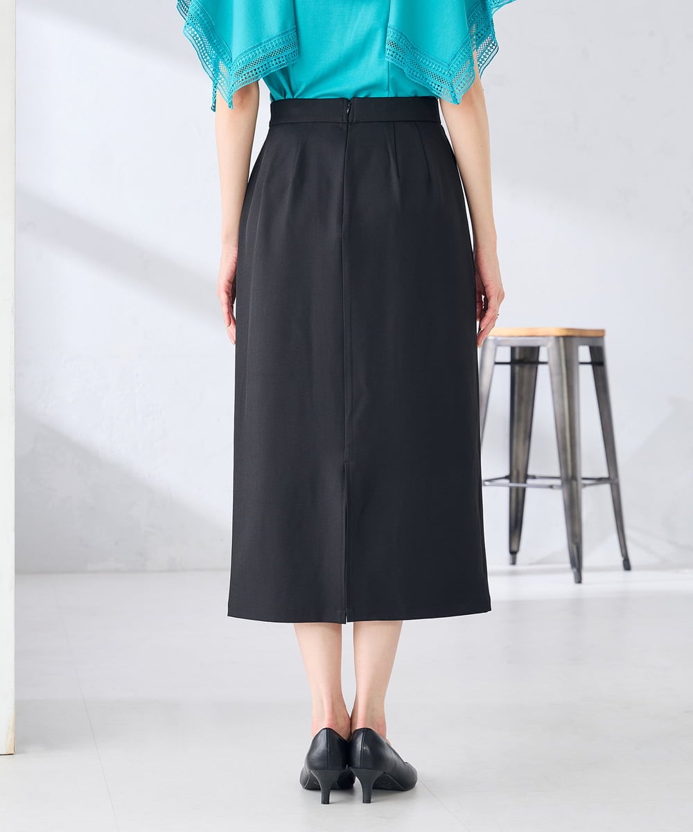 K2HGD28059 a.v.v(アー・ヴェ・ヴェ) 【洗える】ストレッチナロースカート グレージュ