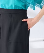 K2HGD28059 a.v.v(アー・ヴェ・ヴェ) 【洗える】ストレッチナロースカート グレージュ