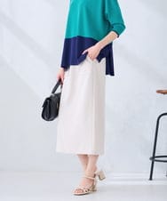 K2HGD28059 a.v.v(アー・ヴェ・ヴェ) 【洗える】ストレッチナロースカート グレージュ