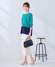 K2HGD28059 a.v.v(アー・ヴェ・ヴェ) 【洗える】ストレッチナロースカート グレージュ