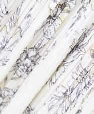 K2HGD36059 a.v.v(アー・ヴェ・ヴェ) 【洗える】フラワープリントランダムプリーツスカート ネイビー