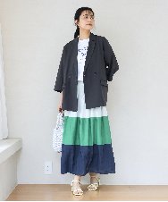 K2HGD38059 a.v.v(アー・ヴェ・ヴェ) 2WAYリバーシブルシャーリングフレアスカート グリーン