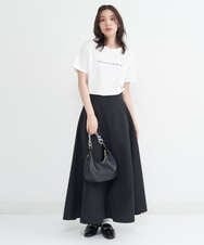 K2HGS12059 a.v.v(アー・ヴェ・ヴェ) ライトタフタサーキュラースカート ブラック
