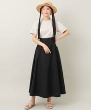 K2HGS12059 a.v.v(アー・ヴェ・ヴェ) ライトタフタサーキュラースカート ブラック