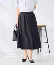 K2HHD31049 a.v.v(アー・ヴェ・ヴェ) 【洗える】フロントタックフレアスカート ライトイエロー