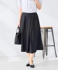 K2HHD31049 a.v.v(アー・ヴェ・ヴェ) 【洗える】フロントタックフレアスカート ライトイエロー