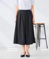 K2HHD31049 a.v.v(アー・ヴェ・ヴェ) 【洗える】フロントタックフレアスカート ライトイエロー