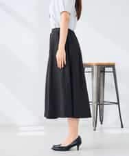 K2HHD31049 a.v.v(アー・ヴェ・ヴェ) 【洗える】フロントタックフレアスカート ライトイエロー