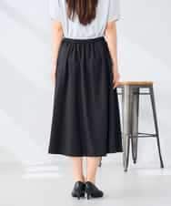 K2HHD31049 a.v.v(アー・ヴェ・ヴェ) 【洗える】フロントタックフレアスカート ライトイエロー