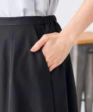 K2HHD31049 a.v.v(アー・ヴェ・ヴェ) 【洗える】フロントタックフレアスカート ライトイエロー