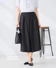 K2HHD31049 a.v.v(アー・ヴェ・ヴェ) 【洗える】フロントタックフレアスカート ブラック