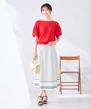 K2HHD33059 a.v.v(アー・ヴェ・ヴェ) 【洗える】パネル切替ドットスカート ホワイト