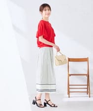 K2HHD33059 a.v.v(アー・ヴェ・ヴェ) 【洗える】パネル切替ドットスカート ホワイト