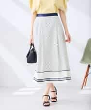 K2HHD33059 a.v.v(アー・ヴェ・ヴェ) 【洗える】パネル切替ドットスカート ホワイト