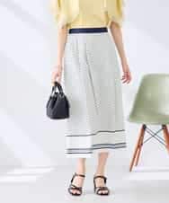 K2HHD33059 a.v.v(アー・ヴェ・ヴェ) 【洗える】パネル切替ドットスカート ホワイト