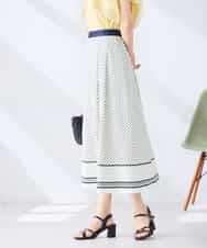 K2HHD33059 a.v.v(アー・ヴェ・ヴェ) 【洗える】パネル切替ドットスカート ホワイト