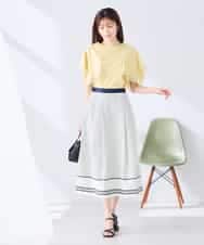 K2HHD33059 a.v.v(アー・ヴェ・ヴェ) 【洗える】パネル切替ドットスカート ホワイト