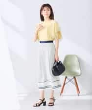 K2HHD33059 a.v.v(アー・ヴェ・ヴェ) 【洗える】パネル切替ドットスカート ホワイト