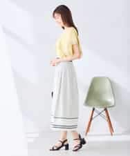 K2HHD33059 a.v.v(アー・ヴェ・ヴェ) 【洗える】パネル切替ドットスカート ホワイト