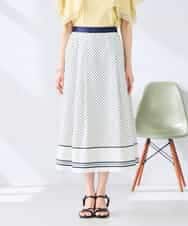 K2HHD33059 a.v.v(アー・ヴェ・ヴェ) 【洗える】パネル切替ドットスカート ホワイト