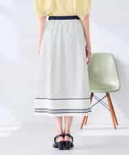 K2HHD33059 a.v.v(アー・ヴェ・ヴェ) 【洗える】パネル切替ドットスカート ホワイト