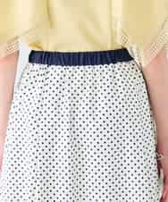 K2HHD33059 a.v.v(アー・ヴェ・ヴェ) 【洗える】パネル切替ドットスカート ホワイト