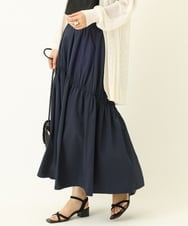 K2HHP28054 a.v.v(アー・ヴェ・ヴェ) ティアードギャザースカート ネイビー
