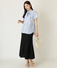 K2HHP32049 a.v.v(アー・ヴェ・ヴェ) 【程よいフィット】ストレッチマーメイドスカート ブラック