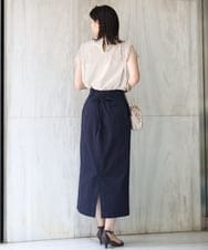 K2HHP38059 a.v.v(アー・ヴェ・ヴェ) バックレースアップナロースカート ネイビー