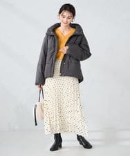 K2HKA08059 a.v.v(アー・ヴェ・ヴェ) 【洗える】ドットプリーツスカート アイボリー