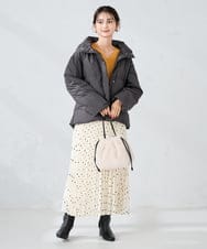 K2HKA08059 a.v.v(アー・ヴェ・ヴェ) 【洗える】ドットプリーツスカート アイボリー