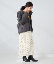 K2HKA08059 a.v.v(アー・ヴェ・ヴェ) 【洗える】ドットプリーツスカート アイボリー