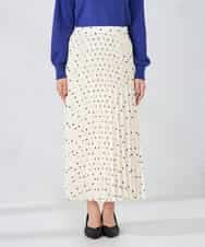 K2HKA08059 a.v.v(アー・ヴェ・ヴェ) 【洗える】ドットプリーツスカート アイボリー