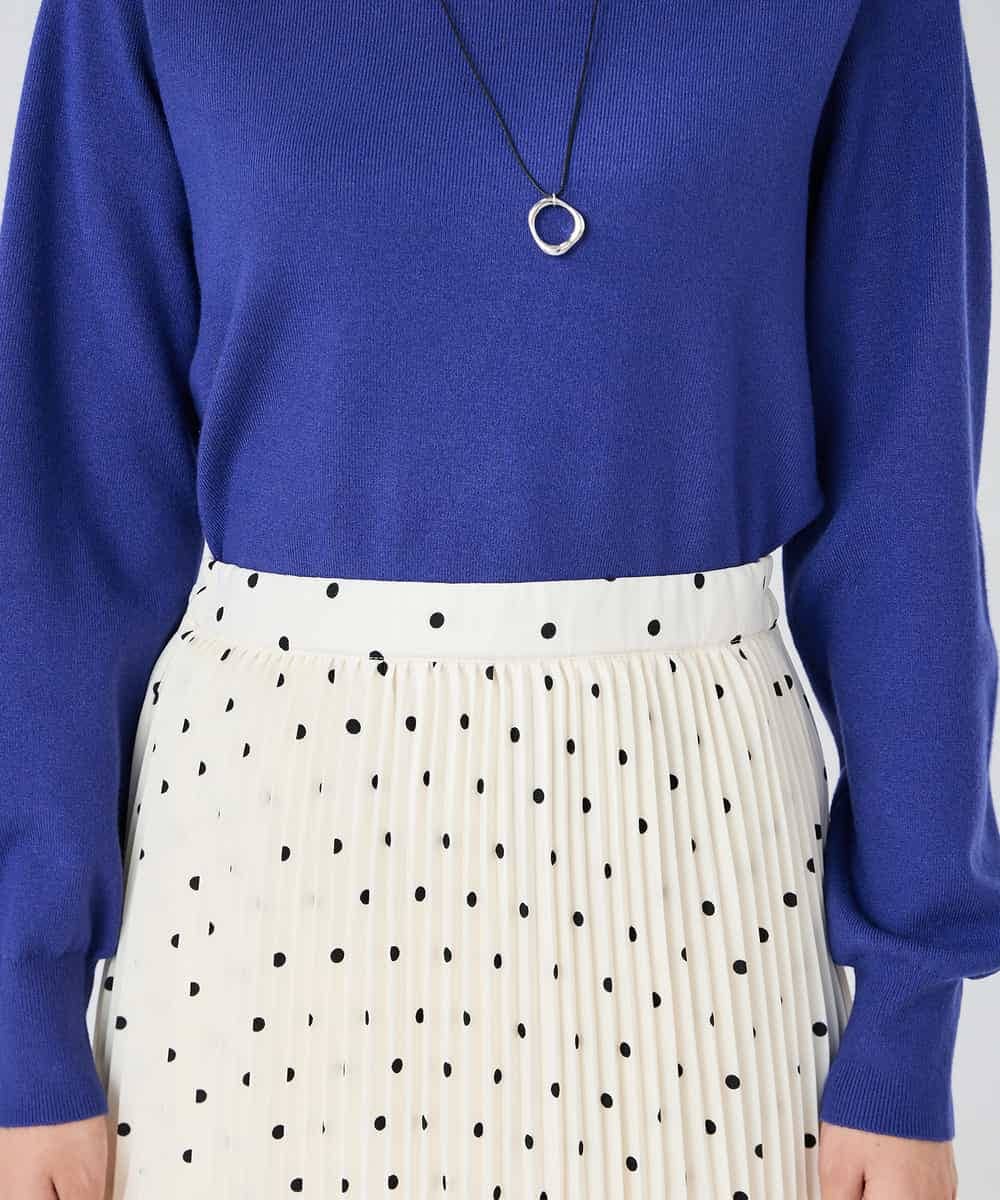 K2HKA08059 a.v.v(アー・ヴェ・ヴェ) 【洗える】ドットプリーツスカート アイボリー