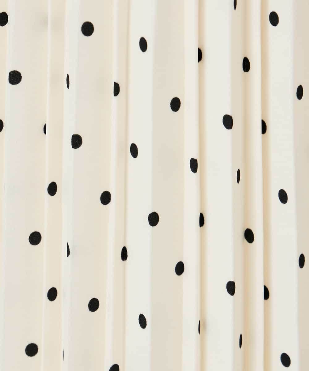 K2HKA08059 a.v.v(アー・ヴェ・ヴェ) 【洗える】ドットプリーツスカート アイボリー