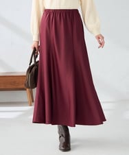 K2HKA09059 a.v.v(アー・ヴェ・ヴェ) 【マシンウォッシャブル】セミフレアスカート ボルドー