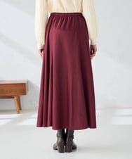 K2HKA09059 a.v.v(アー・ヴェ・ヴェ) 【マシンウォッシャブル】セミフレアスカート ボルドー