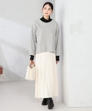 K2HKA09059 a.v.v(アー・ヴェ・ヴェ) 【マシンウォッシャブル】セミフレアスカート ボルドー