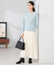 K2HKA09059 a.v.v(アー・ヴェ・ヴェ) 【マシンウォッシャブル】セミフレアスカート ボルドー