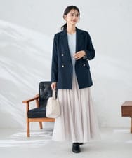 K2HKA14059 a.v.v(アー・ヴェ・ヴェ) 【洗える】チュールフレアスカート アイボリー