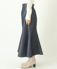 K2HKP09069 a.v.v(アー・ヴェ・ヴェ) デニム調アシメマーメイドスカート ブラック