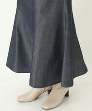 K2HKP09069 a.v.v(アー・ヴェ・ヴェ) デニム調アシメマーメイドスカート ブラック