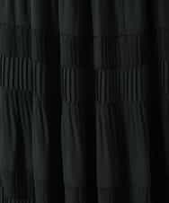 K2HKP23069 a.v.v(アー・ヴェ・ヴェ) 【洗濯機で洗える】変形プリーツティアードスカート ブラック