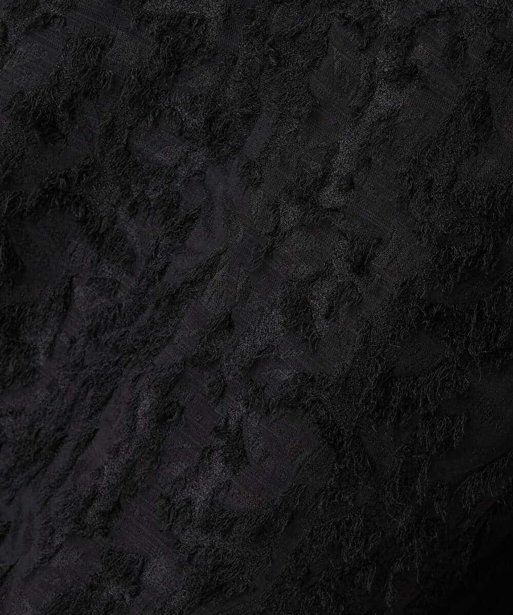 K2HLS17059 a.v.v(アー・ヴェ・ヴェ) フリンジジャガードフレアスカート ブラック