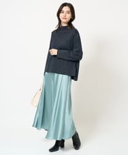 K2HLV14054 a.v.v(アー・ヴェ・ヴェ) サテンマーメイドフレアスカート ダークグレー