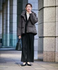 K2JAD10159 a.v.v(アー・ヴェ・ヴェ) 【2WAY/雑誌InRed(宝島社)1月・2月合併号掲載】スタンドネックショートダウンジャケット アイボリー