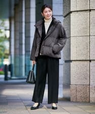 K2JAD10159 a.v.v(アー・ヴェ・ヴェ) 【2WAY/雑誌InRed(宝島社)1月・2月合併号掲載】スタンドネックショートダウンジャケット アイボリー